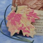 autumn leaf wedding favor ornament