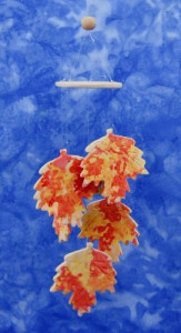 autumn leaf wind chime wedding favors