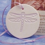 lavender dragonfly wedding favor ornament