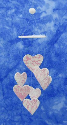 heart wind chime wedding favors