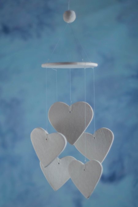heart wind chime wedding favors
