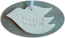 personalized dove wedding favor