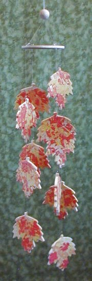 autumn leaf wind chimes