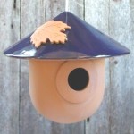 terra- cotta bird house china hat