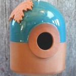 Dome top terra-cotta wild bird house