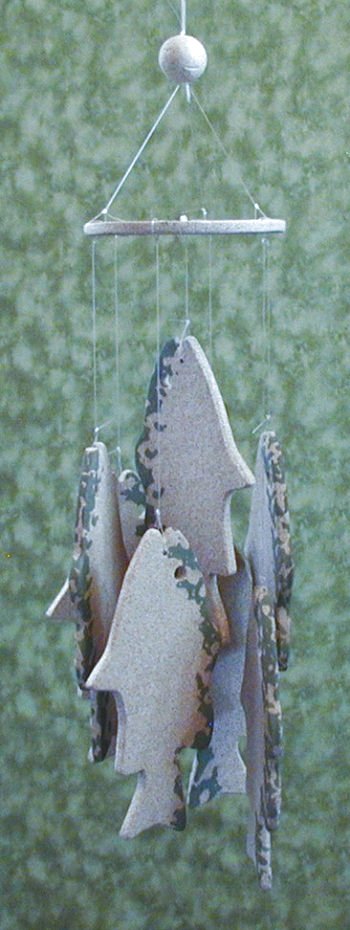 ceramic fish wind chime